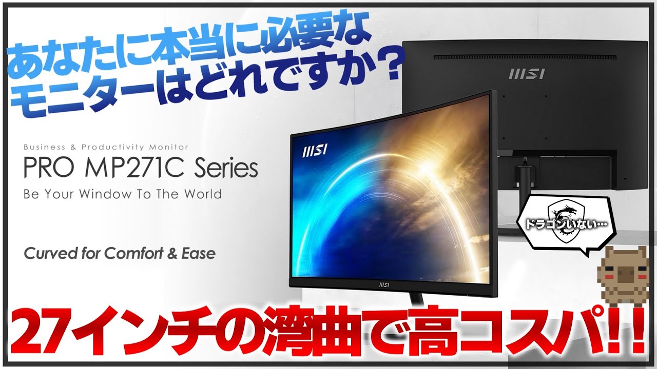 アナタ…本当にゲーミングモニターは必要ですか？一般的なモニターでも