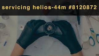 helios-44m 58mm f2 8120872 disassembling, cleaning, relubricating