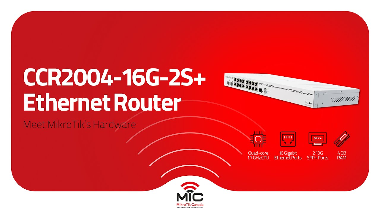 CCR2004-16G-2S+ Ethernet Router - YouTube