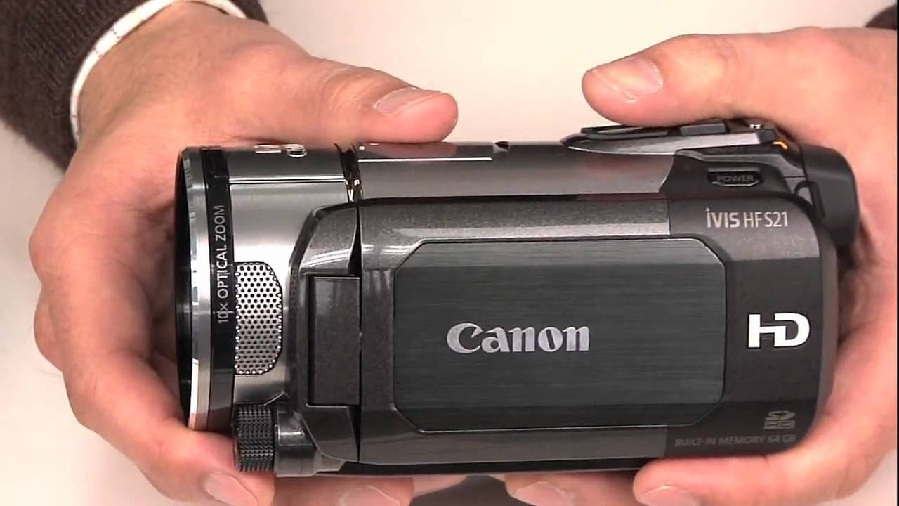 キヤノンiVIS HF S21外観とインターフェイスのチェック - YouTube