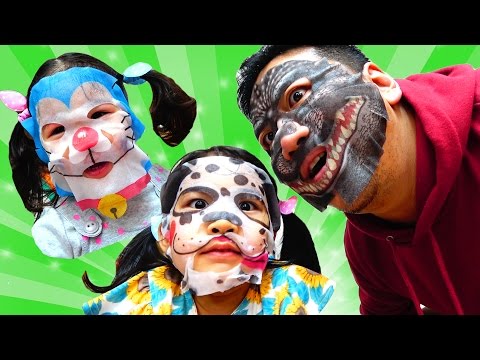 ○普段遊び○再アップ フェイスマスクで遊びました♡ドラえもん