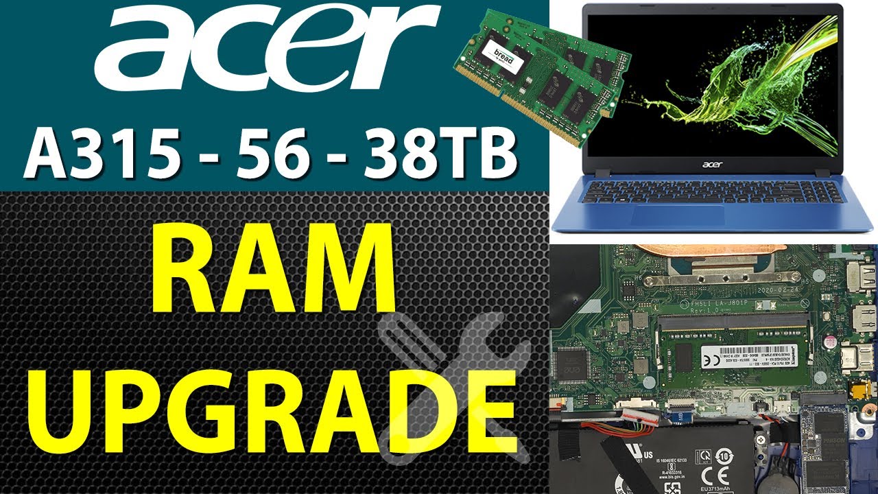 Acer Aspire 3 N19c1 🚩 A315 56 38Tb 💻 SSD m.2 HDD upgrade - YouTube