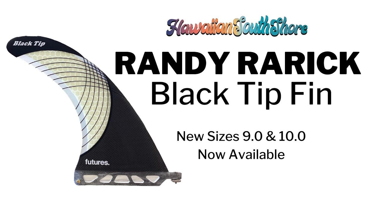 New Sizes of Randy Rarick Black Tip Longboard Fin - YouTube