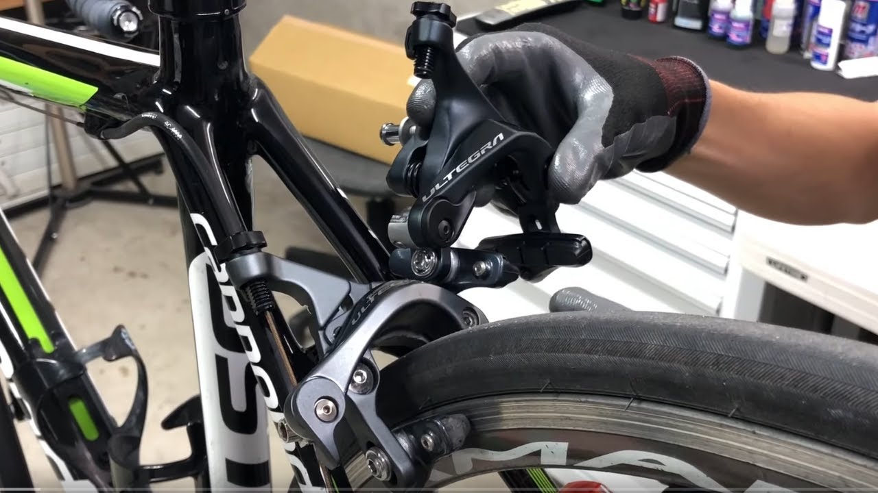 ロードバイクのブレーキキャリパー交換！アルテグラ R8000 取り付け②