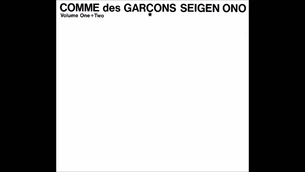 Seigen Ono – Another Groove (Comme Des Garçons Volume One + Two
