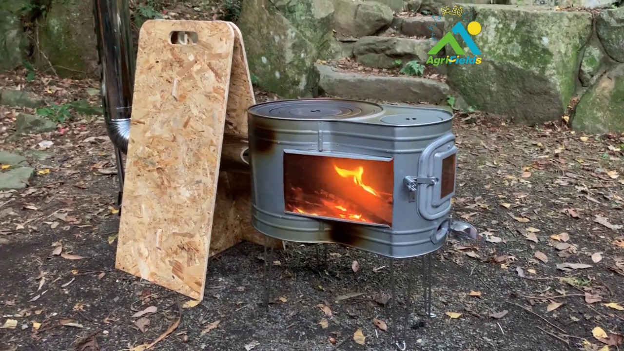 ホンマ製作所の時計型薪ストーブに耐火ガラスを組み込んだ「ホンマ