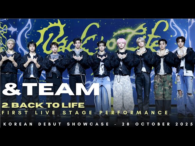 MUST WATCH] &TEAM ~ [BACK TO LIFE] Live Stage Performance @ KR