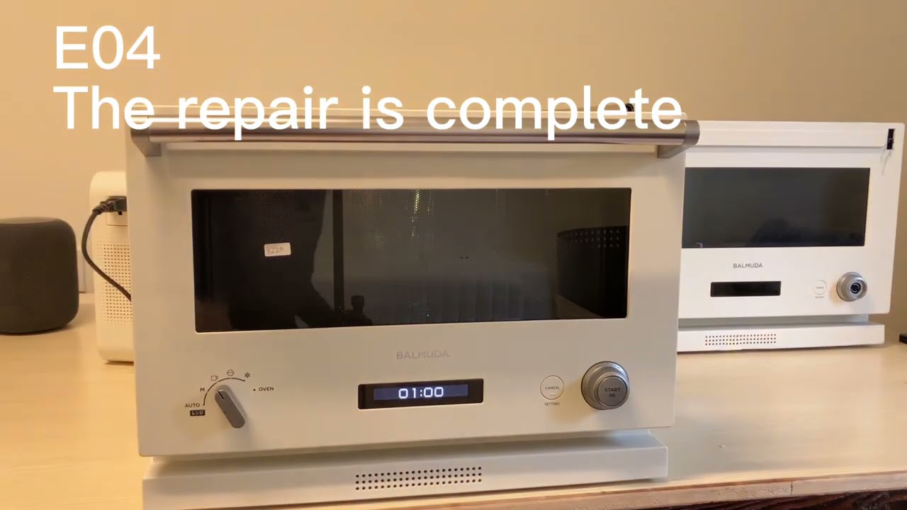 Balmuda Microwave Oven The Range break heat up displaying E04（E05