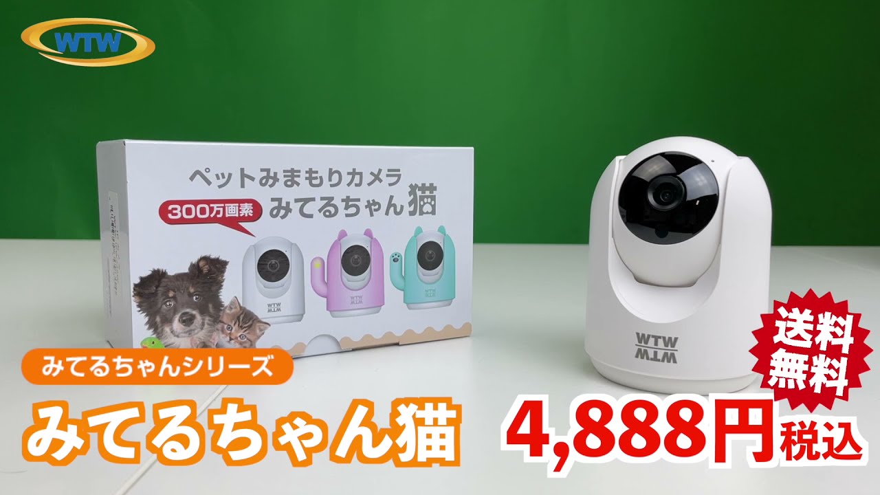 みてるちゃん猫（WTW-IPW248W/B）｜防犯カメラの塚本無線 - YouTube