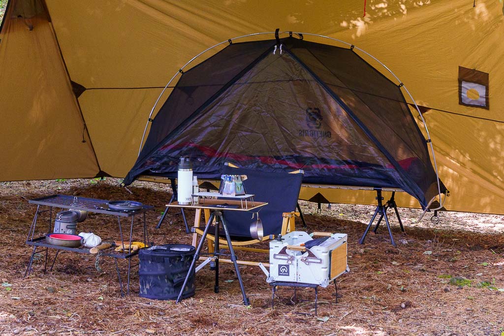 🚀夏におすすめ！テンマクのモノポールインナーテントメッシュをアルミ