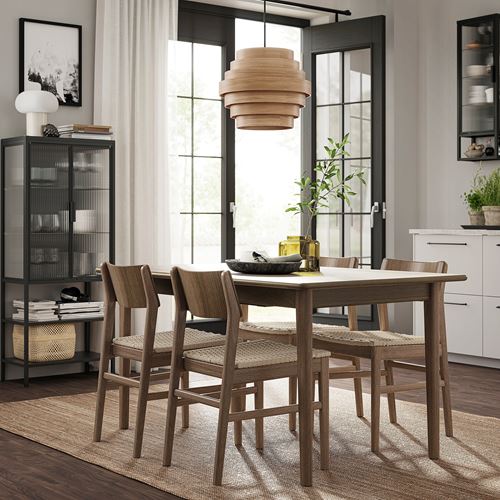 SKANSNAS brown beech seats 4-6 extendable dining table - 00565758