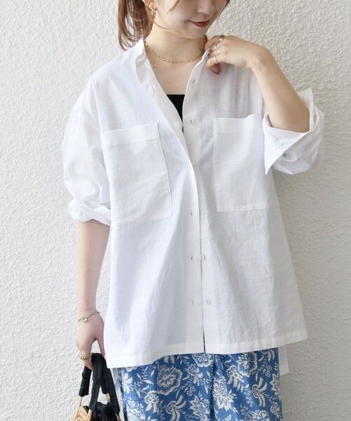 セール】 【WEB限定】SHIPS any: 〈洗濯機可能〉リネン ミックス