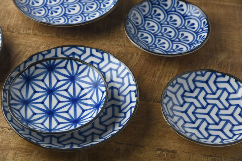 和ごころ 16cm取り皿 青海波 日本の伝統模様[定番] - 業務用食器販売用