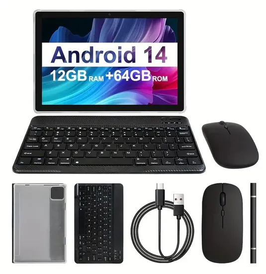 10-Inch アンドロイド 14 タブレットPC 大人用 WiFi Bt 5.0 1280*800