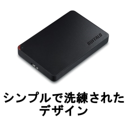 バッファロー USB3.1(Gen1)/USB3.0用 ポータブルHDD 1TB ブラック HD