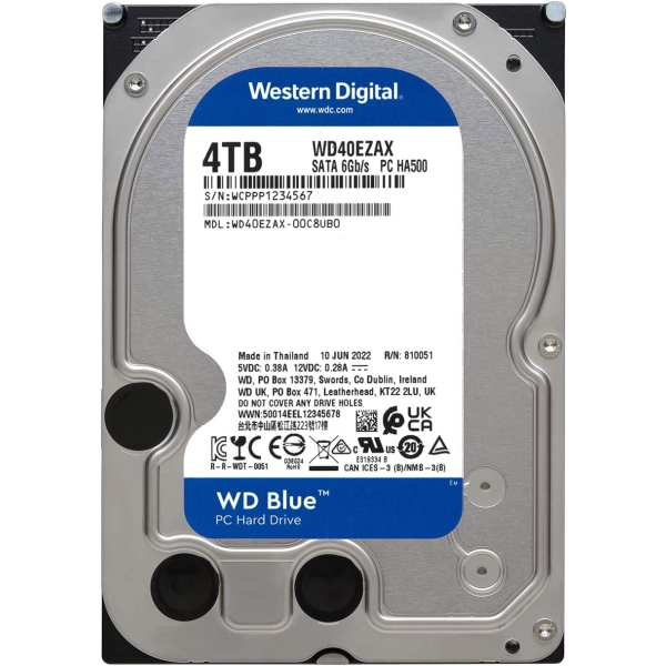 WESTERN DIGITAL WD Blue 内蔵HDD 3.5インチ 4TB 2年保証 WD40EZAX