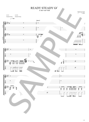 楽譜】 L'Arc～en～Ciel - READY STEADY GO / L'Arc〜en〜Ciel