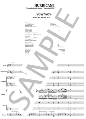 楽譜】VOW WOW / HURRICANE バンド・スコア from68 / BOWWOW (バンド