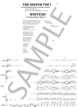 楽譜】ホワイトスネイク / THE DEEPER THE LOVE バンド・スコア 楽譜