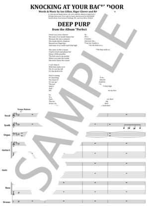 楽譜】ディープ・パープル / KNOCKING AT YOUR BACK DOOR バンド