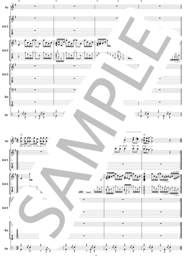 楽譜】GUNS N' ROSES / PARADISE CITY バンド・スコア from68 / GUNS N