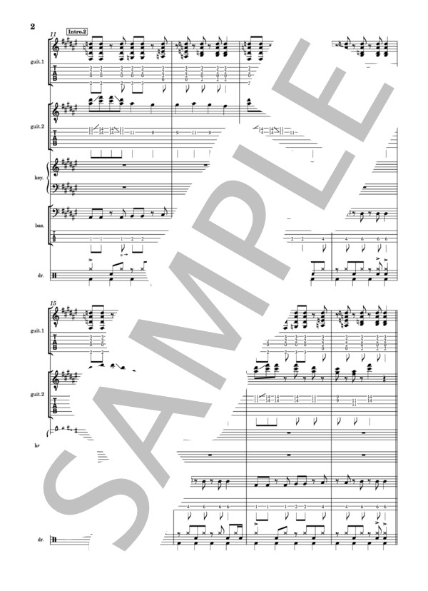 楽譜】愛情と矛先 / Mrs. GREEN APPLE (バンドスコア / 中級