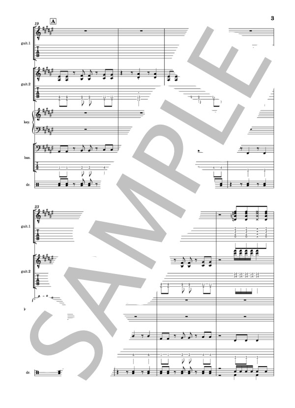 楽譜】愛情と矛先 / Mrs. GREEN APPLE (バンドスコア / 中級