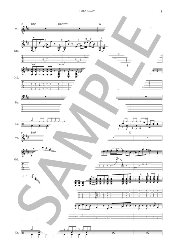 楽譜】 CRAZZZY / Aooo (バンドスコア / 中級) - Piascore 楽譜ストア