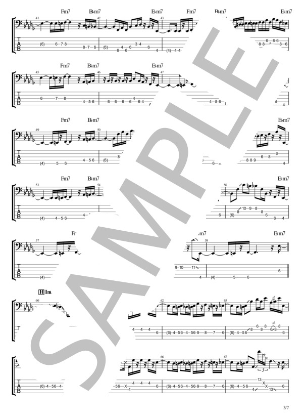 楽譜】Space Cowboy - demo version / ジャミロクワイ (エレキベース