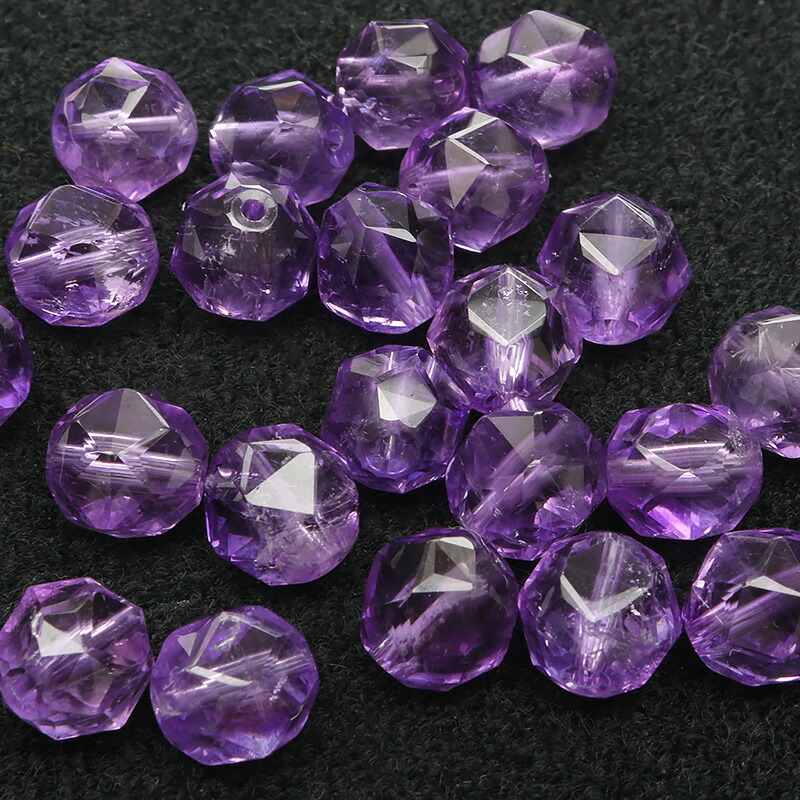 楽天市場】【粒販売】アメジスト スターカット 丸玉 10mm［プレミアム