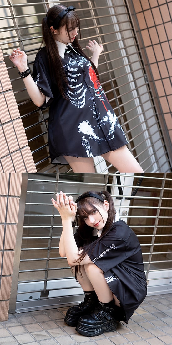 楽天市場】[半袖]タレストロベリー シャツ パンク ロック V系