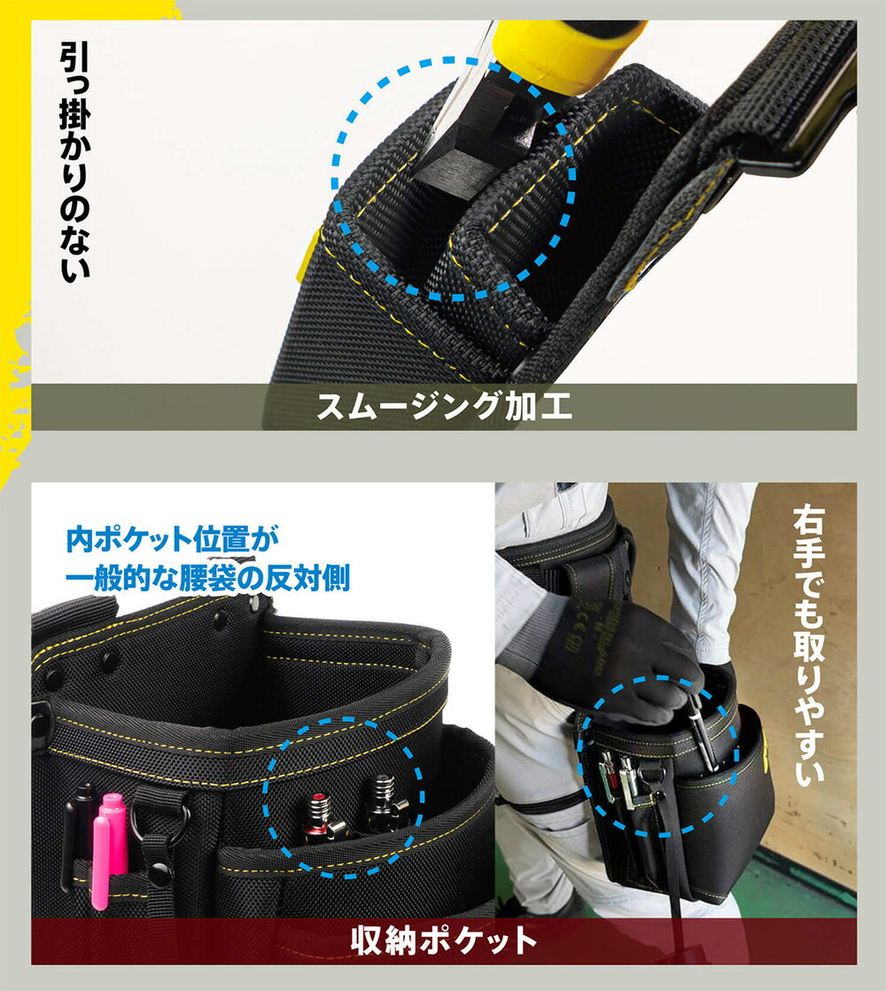 楽天市場】LOCX [セット価格品] 着脱式腰袋 3段タイプ + LOCX工具差し