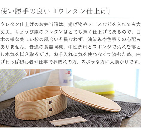 楽天市場】ちぎり弁当箱 二段（小） 720ml 角型 りょうび庵 大館 秋田