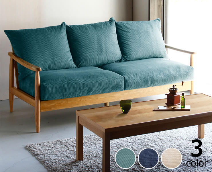 北欧テイストのソファ 3人掛け※代引き不可 ソファー｜ソファー通販