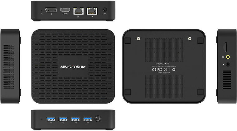 メーカー再生品】MINISFORUM ミニPC GK41 メモリ8GB ストレージ128GB
