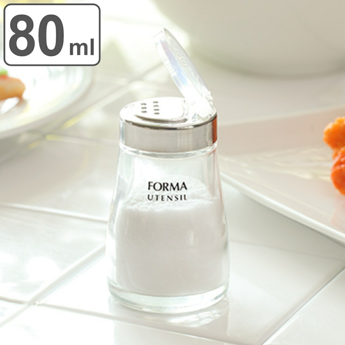 楽天市場】調味料入れ 80ml 塩 胡椒 蓋付き ガラス フォルマHG