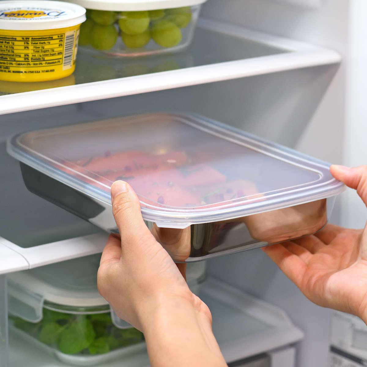 楽天市場】保存容器 ステンレス 保存バット 大サイズ 蓋付き 浅型