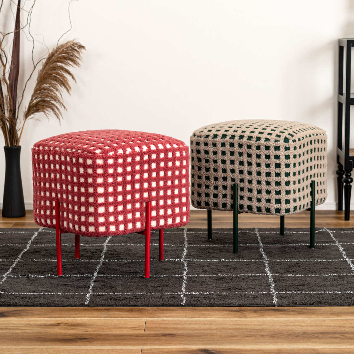 楽天市場】スツール 高さ45cm ボア素材 スチール脚 （ 椅子 イス いす