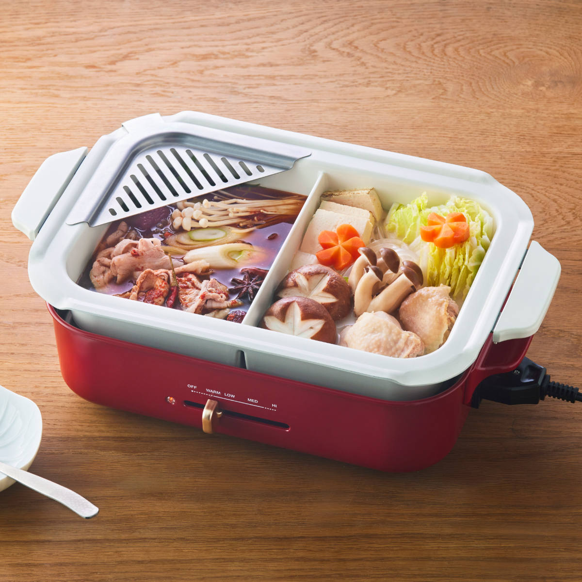 楽天市場】BRUNO 仕切り鍋 コンパクトホットプレート用 セラミック