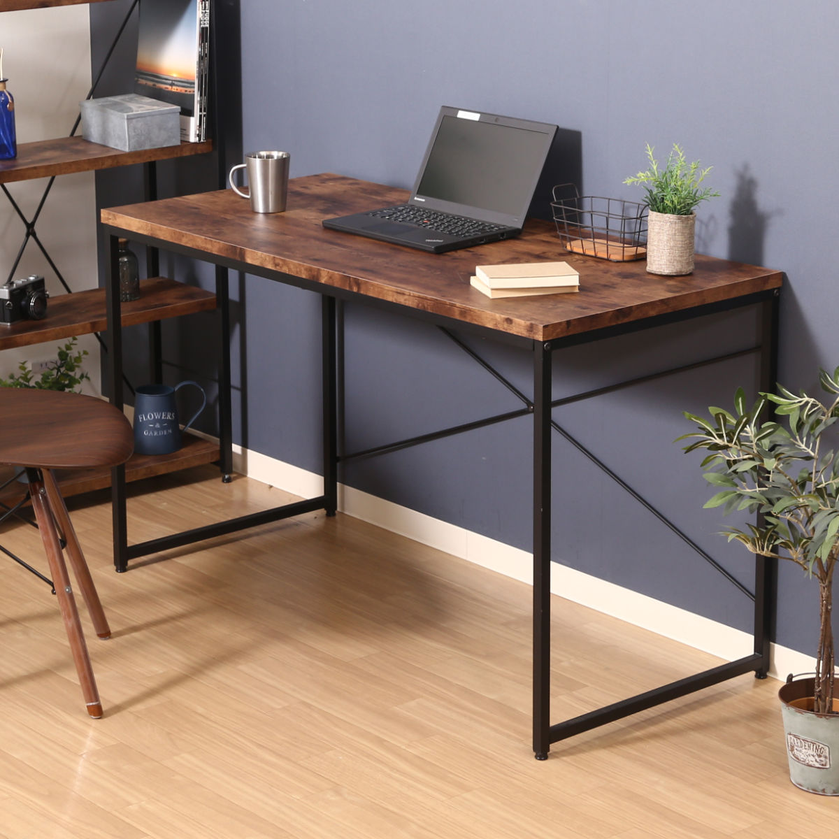 楽天市場】ワークデスク 幅120cm パソコンデスク ヴィンテージ調 （ 天