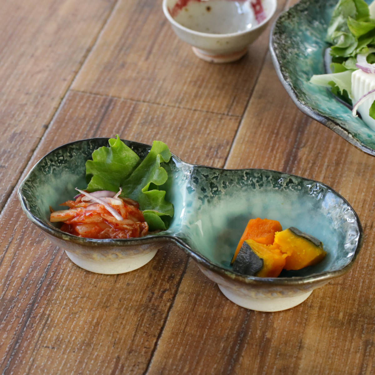 楽天市場】小鉢 2つ仕切り 19cm ボウル KANADE 陶器 （ 電子レンジ対応