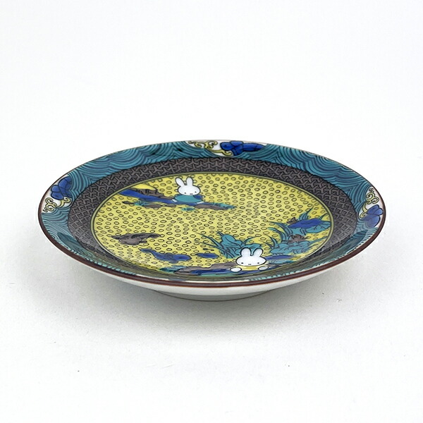 ミッフィー miffy 九谷焼 小皿(青手) 食器 お皿 日本製