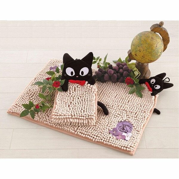 スタジオジブリ 魔女の宅急便 ジジ モコモコフリーマット (ピンク） お