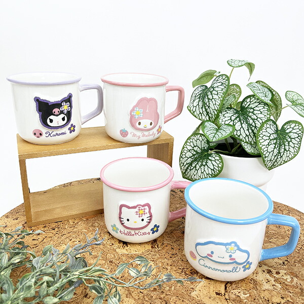 サンリオ ハローキティ カオハナ ホーロー風マグカップ コップ 食器 Sanrio
