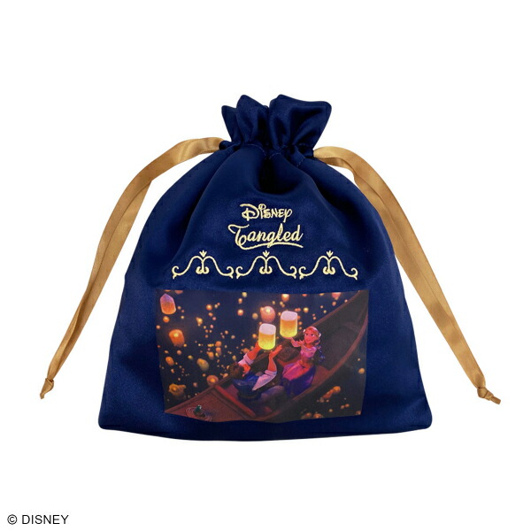 ディズニー ラプンツェル アートキンチャクポーチ (ネイビー) 巾着