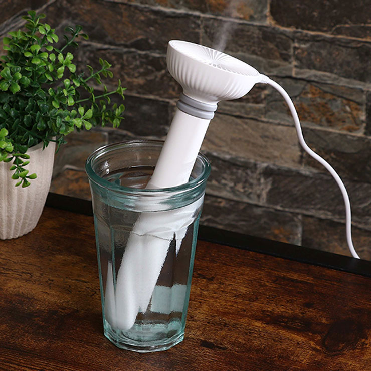 楽天市場】加湿器 アルル ホワイト ポータブル 幅6.2×奥行6.2×高さ13.9