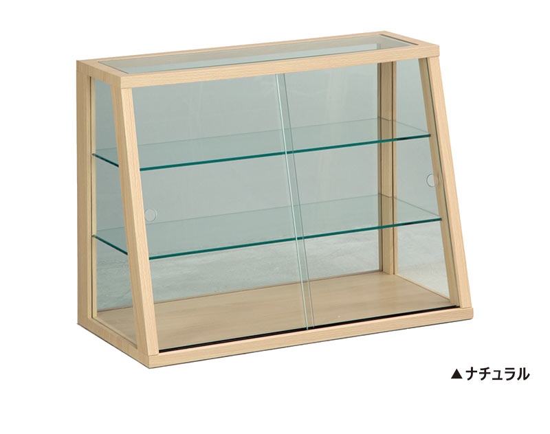 楽天市場】コレクションケース 卓上 薄型 幅60cm 高さ45cm 白 引き戸