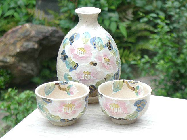 花椿お預け酒器セット 瑞光 - 京焼清水焼 松韻堂