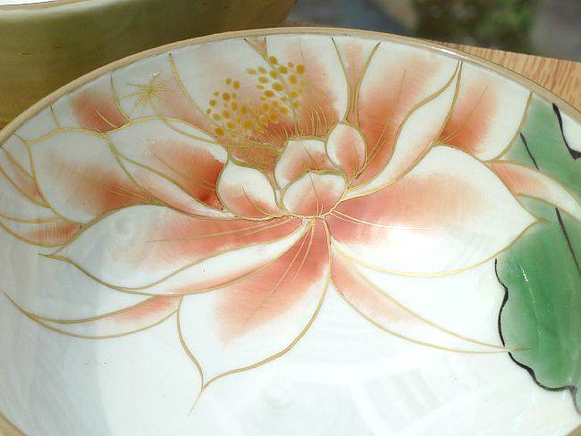 月下美人夫婦茶碗 陶あん - 京焼清水焼 松韻堂