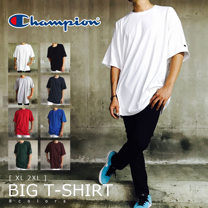 楽天市場】Champion チャンピオン ビッグTシャツ 半袖 メンズ 無地